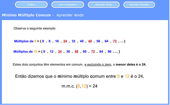 MMC - MÍNIMO MÚLTIPLO COMUM, MMC 5 e 6ano