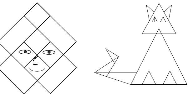 quadrados e triângulos