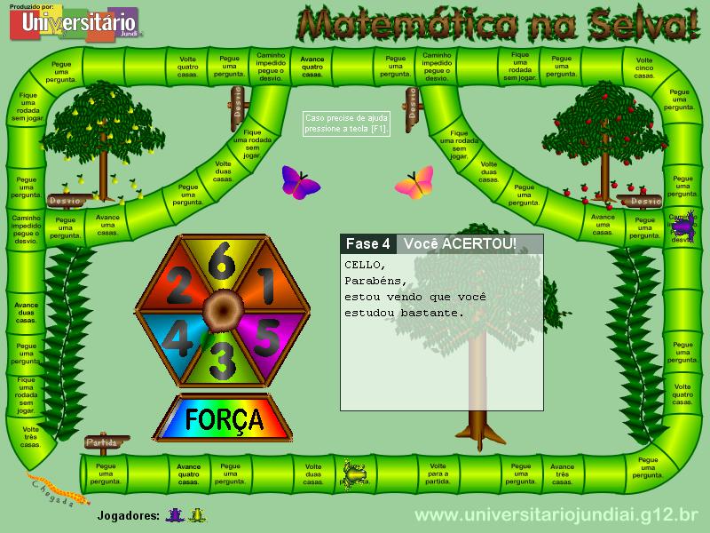 Jogo de Matemática: Adição, Subtração, Multiplicação e Divisão