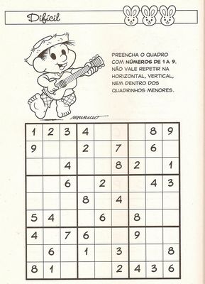 Sudoku para crianças para imprimir