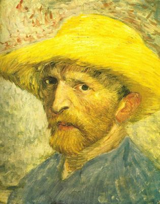 Auto retrato com chapeu de palha 1887
