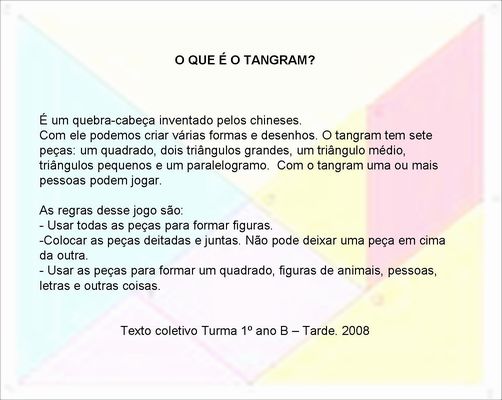 Escola Guiomar: QUE TAL UM POUCO DE TANGRAM???