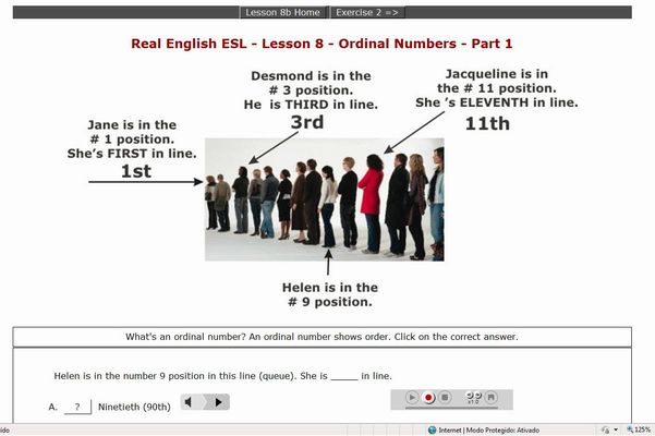 Numeros Ordinais em Inglês para Iniciantes  Numeros ordinales en ingles,  Numeros en ingles, Números ordinales