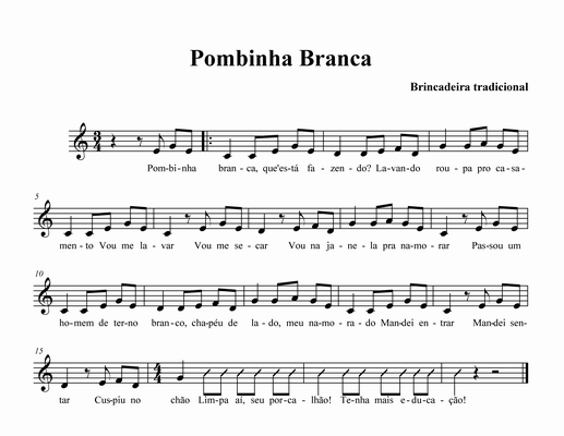 Pombinha Branca – Musica Popular Infantil Pombinha Branca – Musica