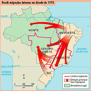 Resultado de imagem para Brasil migraÃ§Ã£o nordestina nos anos 70