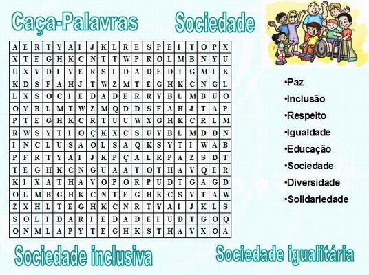 Jogo de Caça Palavras Para Imprimir Com Imagens. Material Didático