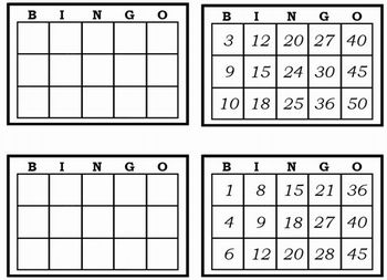 Bingo da Tabuada - Atividades para Educação Infantil