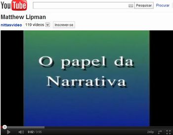 Matthew Lipman - vÃ­deo - o papel da narrativa