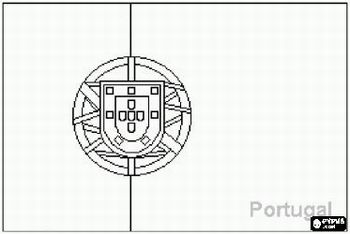 Bandeira de Portugal para colorir