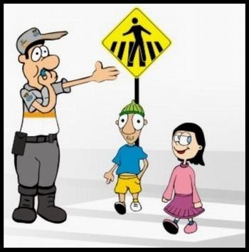 desenho de guarda de transito fazendo sinais com as mãos na rua [download]  - Designi