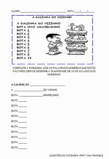 Projeto números: Jogo da galinha! – Prof. Jéssica Cristina