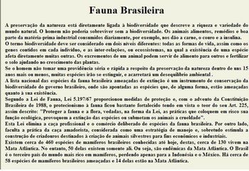 Plano de aula - 2o ano - Animais brasileiros: A importância de Preservar