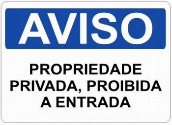 Propriedade privada nÃ£o entre