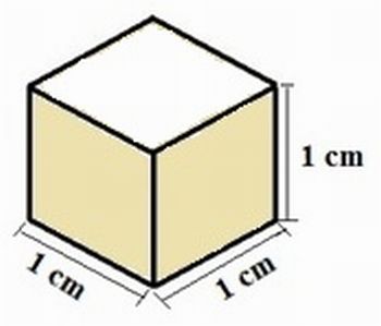 Figura 1: Cubo de aresta 1cm sem a tampa