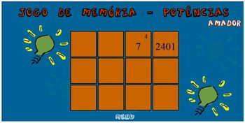 Figura 3: Imagem da tela inicial do jogo de MemÃ³ria - PotÃªncias