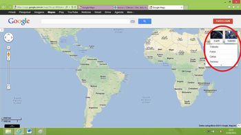 OpÃ§Ãµes de vista do Google mapas