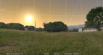 Ocaso do Sol no solstÃ­cio de verÃ£o
