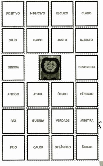 Trilha dos antônimos: prática de adjetivos e antônimos em português