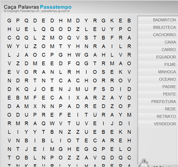 Caça Palavras Online Grátis - Jogos para Imprimir - Treine seu Cérebro
