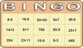 Bingo da Tabuada  Tabuada, Bingo, Jogos matemáticos ensino fundamental