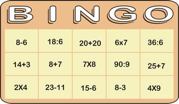 Ludicidade Matemática: BINGO DAS OPERAÇÕES