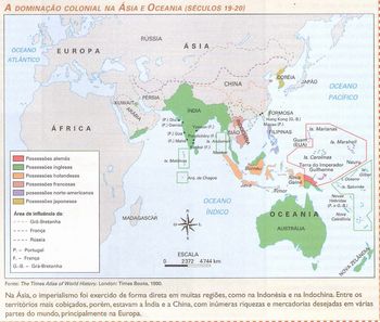 Mapa imperialismo na Ãsia