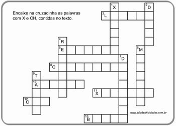 Ortografia X ou CH com interpretação de texto