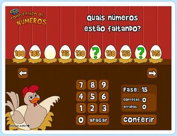 Jogo educativo de sequência numérica - Completando os números - Escola Games  