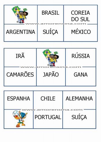 Bingo paises 3
