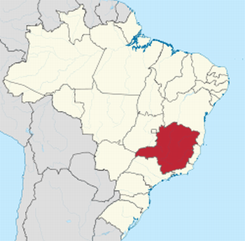 Minas Gerais no mapa