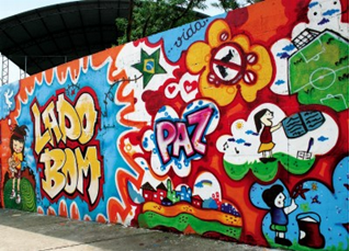 muro grafitado