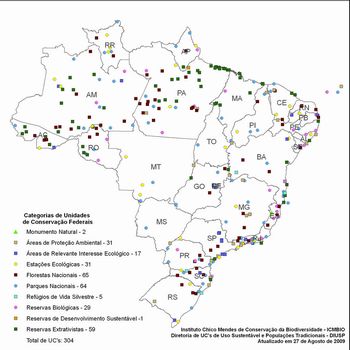 Unidades de conservaÃ§Ã£o brasileiras