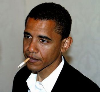 Obama smoking