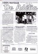 Primeira página do jornal 100% Notícias do Adélia