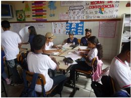 Alunos na sala de aula