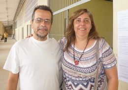 Da esq. para a direita: professores José Antônio Cavalcanti e Elaine Barbosa Ramos