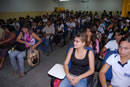 Alunos participam do Projeto Cinema na Escola, no Rio Grande do Norte.